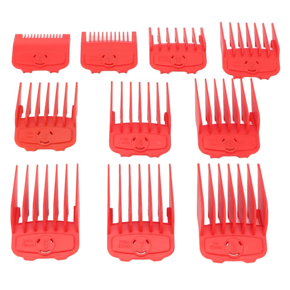 10pcs Hair Clipper Guide Comb Electric Caliper Oil Head Guide Comb Hair Trimmer Cutting Guides Attachment with Storage Box