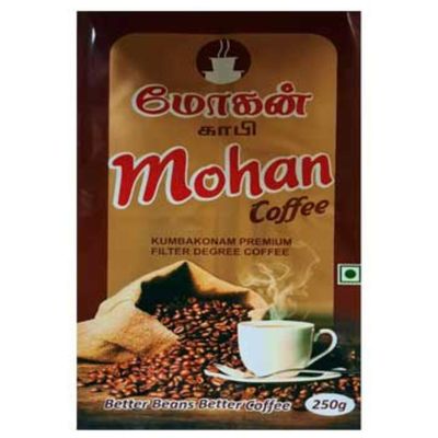 Mohan Kumbakonam Traditional Authentic Filter Coffee Powder, 60% Coffee, 40% Chicory, Super Blend (60-40) - 250gm (Pack of 1)