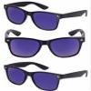 3 Pair of Classic Bifocal Reading Sunglasses For Men And Women - Outdoor Sun Reading Glasses - Open Road Blue/Open Road Blue - 3.00