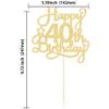 1 Pack Happy 40th Birthday Cake Topper Gold Glitter 40 & Fabulous Cheers to 40 Years Old 40th Birthday Cake Pick for Celebrating 40th Birthday Anniversary Party Cake Decorations Supplies view 2