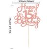 1 Pack Happy 15th Birthday Cake Topper Rose Gold Glitter Mis Quince 15 Cheers to 15 Years Old Birthday Cake Pick for Celebrating 15th Birthday Anniversary Party Cake Decorations Supplies view 2