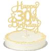 1 Pack Happy 30th Birthday Cake Topper Gold Glitter 30 & Fabulous Cheers to 30 Years Old 30th Birthday Cake Pick for Celebrating 30th Birthday Anniversary Party Cake Decorations Supplies view 1
