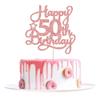 1 Pack Happy 50th Birthday Cake Topper Rose Gold Glitter 50 & Fabulous Cheers to 50 Years Old 50th Birthday Cake Pick for Celebrating 50th Birthday Anniversary Party Cake Decorations Supplies view 1