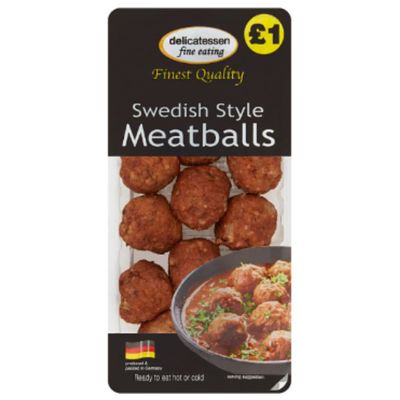 Delicatessen Fine Eating Swedish Style Meatballs 200g x 8  Ready-to-Cook Gourmet Meatballs