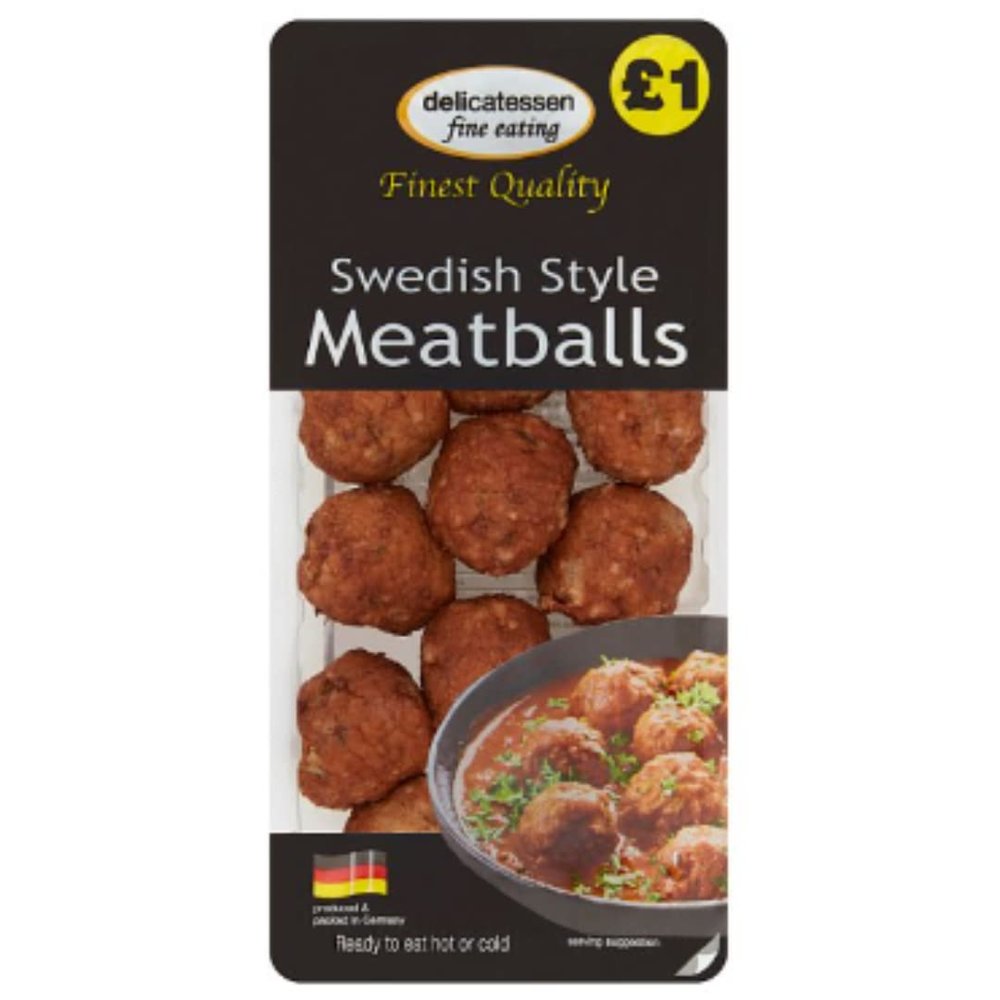 Delicatessen Fine Eating Swedish Style Meatballs 200g x 8  Ready-to-Cook Gourmet Meatballs