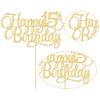1 Pack Happy 15th Birthday Cake Topper Glitter Number 15 Fifteen Years Old Birthday Cake Pick Decoration for 15th Birthday Celebrating Anniversary Party Supplies Gold view 3