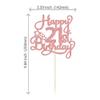 1 Pack Happy 21st Birthday Cake Topper - Rose Gold Glitter '21 & Fabulous' - Cheers to 21 Years Old Cake Pick for Celebrating Anniversary Party Decorations Supplies view 2
