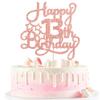 1 Pack Happy 13th Birthday Cake Topper Rose Gold Glitter 13 Official Teenager Cheers to 13 Years Old Birthday Cake Pick for Celebrating 13th Birthday Anniversary Party Cake Decorations Supplies view 1