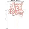 1 Pack Happy 13th Birthday Cake Topper Rose Gold Glitter 13 Official Teenager Cheers to 13 Years Old Birthday Cake Pick for Celebrating 13th Birthday Anniversary Party Cake Decorations Supplies view 2