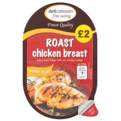 Delicatessen Fine Eating Roast Chicken Breast 125g x 8  Premium Ready-to-Eat Sliced Chicken