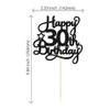 1 Pack Happy 30th Birthday Cake Topper Black Glitter 30 & Fabulous Cheers to 30 Years Old 30th Birthday Cake Pick for Celebrating 30th Birthday Anniversary Party Cake Decorations Supplies view 2