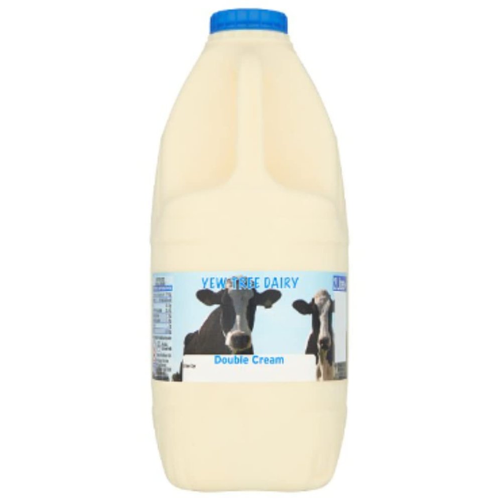 YEW TREE DAIRY Double Cream 2 Litres x 6