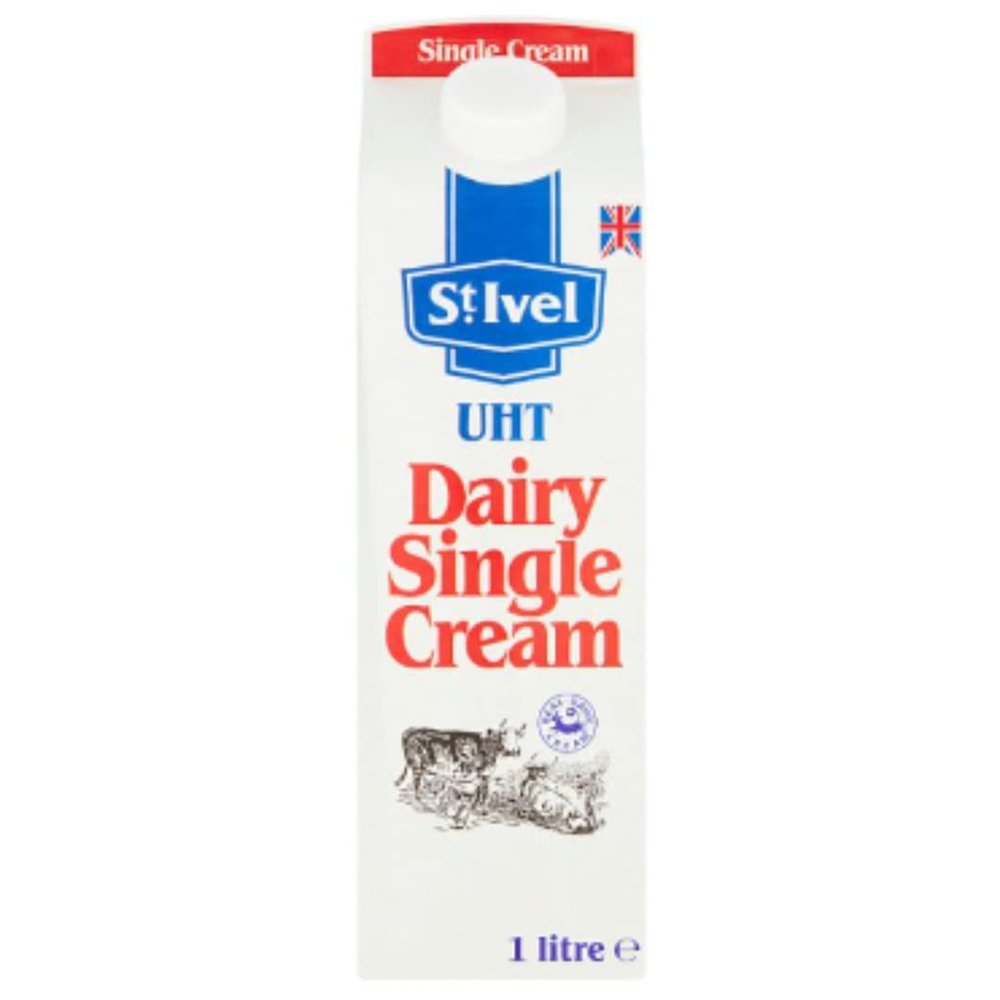St. Ivel UHT Dairy Single Cream 1 Litre x 12