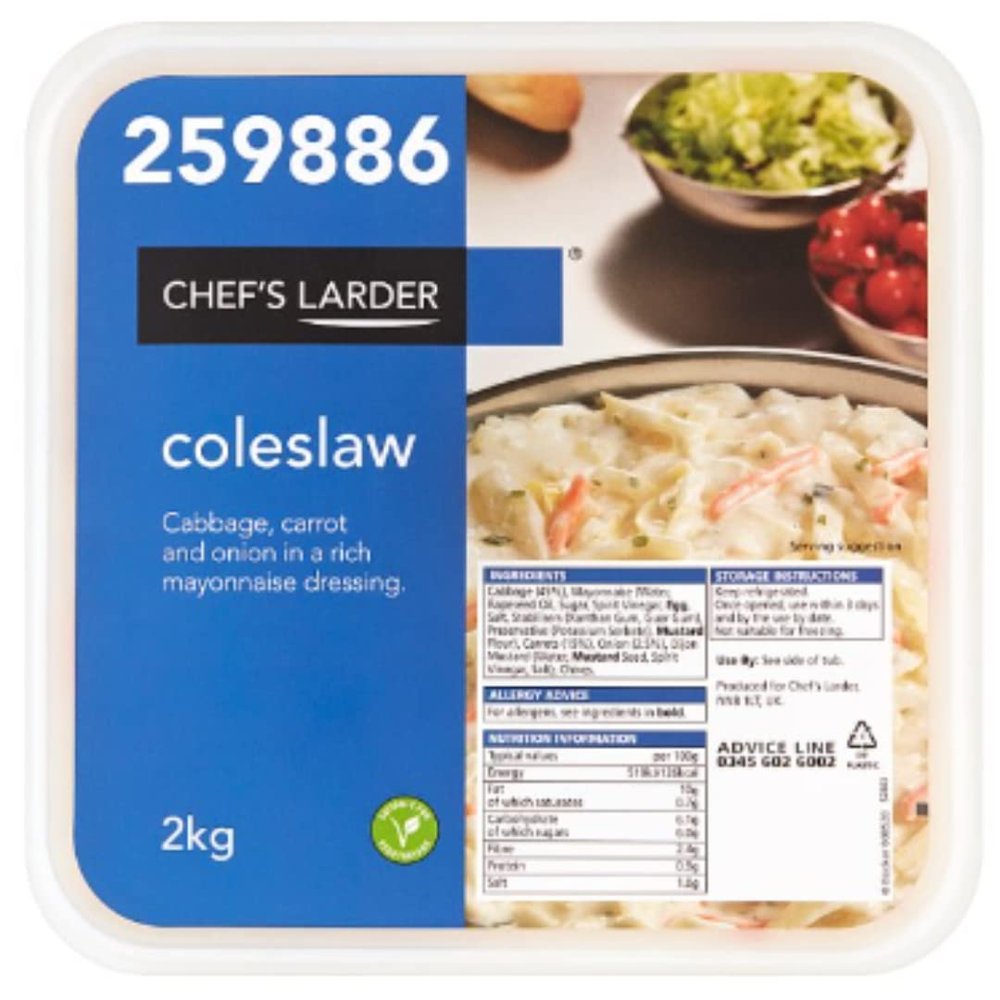 Chef's Larder Coleslaw 2kg x 6