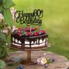 1 Pack Happy 60th Birthday Cake Topper Black Glitter Number 60 Sixty Years Old Birthday Cake Pick Decoration For 60th Birthday Celebrating Anniversary Party Supplies view 4