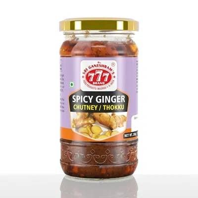 777 Spicy Ginger Thokku/Chutney 300g | Spicy & Tasty South Indian Pickle