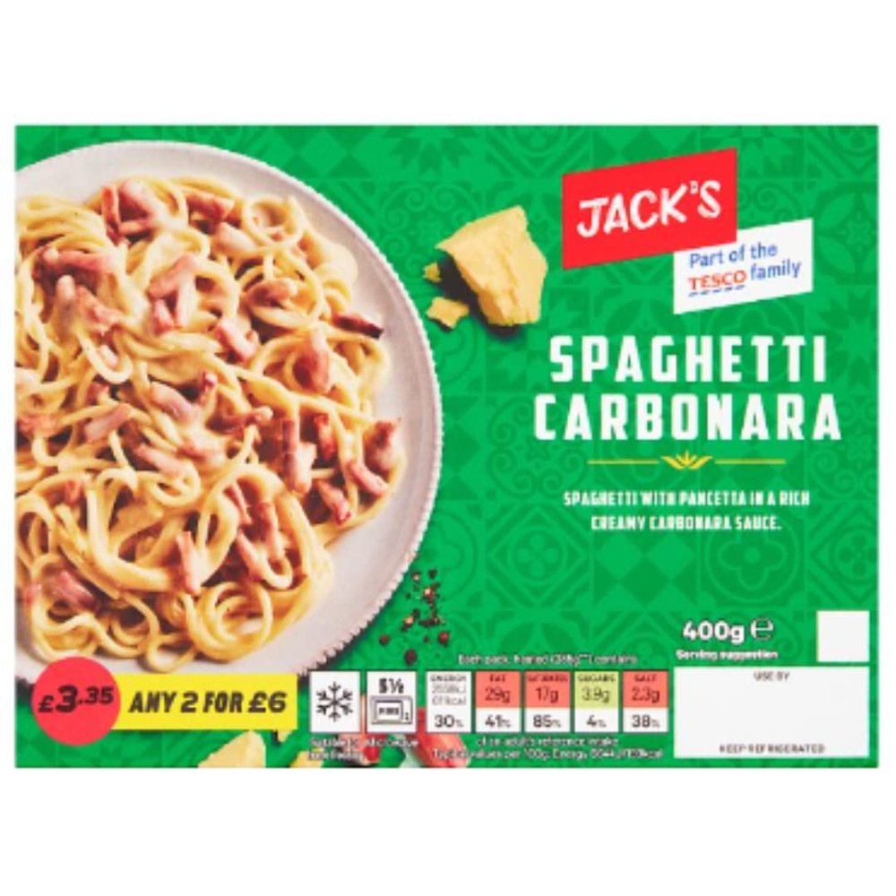 Jack's Spaghetti Carbonara 400g x 6