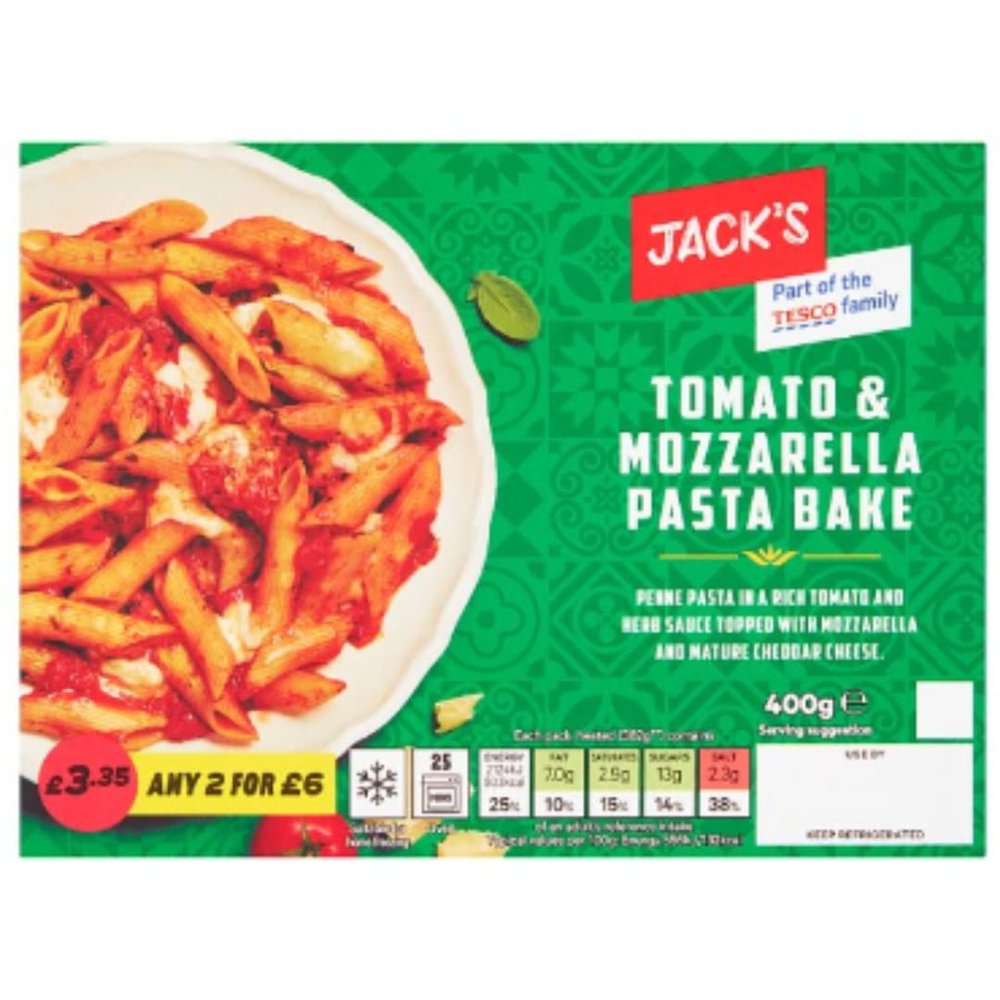 Jack's Tomato & Mozzarella Pasta Bake 400g x 6