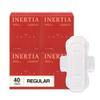 Inertia Organic Pads for Women Regular Absorbency (40 Count) - The Most Organic Pads with The Best Absorbency, NO Petroleum-Based microplastic, Chlorine (Pack of 4) view 1