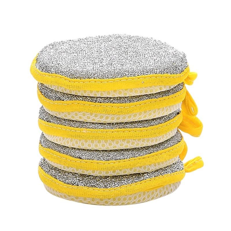 5Pcs Double Side Dishwashing Sponge Pan Pot Dish Wash Sponges Household Cleaning Tools Kitchen Tableware Dish Washing Brush