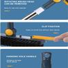2022 New Upgrade Floor Double-Sided Scrub Brush,3 in 1 Scrape and Brush Stiff Bristle,Silicone Scrape Squeegee Hard Bristle Wiper Brush, for Kitchen, Bathroom, Patio,Wall (Blue) view 2