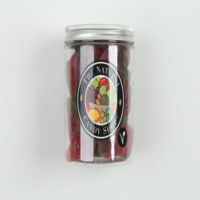 Natural Candy Shop, Natural Vegan Jelly Strawberries Candy Jar 220g