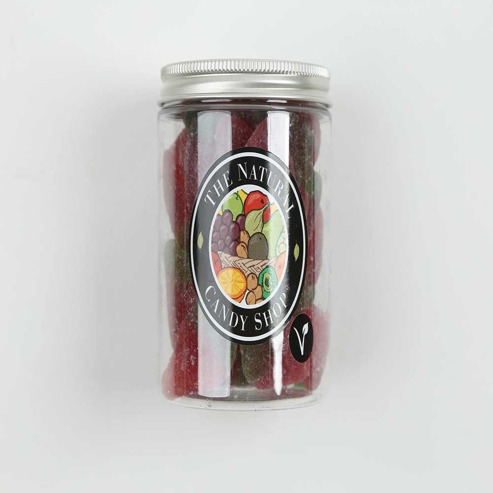 Natural Candy Shop, Natural Vegan Jelly Strawberries Candy Jar 220g