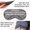 100% Bamboo Viscose Sleep Eye Mask - Dark Gray - Superior to Cotton - Light Blocking Travel Blindfold for Men & Women - Ultra-Soft & Comfortable with Adjustable Strap for Restful Sleep - by JoMo view 3