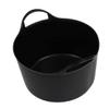 14 Litre Recycled Plastic Flexi Tub Multi-Purpose Trug, Flexible Bucket, Robust, Strong, Rubble Bucket, Black view 1