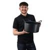 14 Litre Recycled Plastic Flexi Tub Multi-Purpose Trug, Flexible Bucket, Robust, Strong, Rubble Bucket, Black view 3