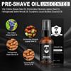 AN BAILIHUA Shaving Kit for Men, Include Cream, Pre Shave Oil, Aftershave Balm Tool, Brush & Bowl, Apron Bib Gift Sets him Boyfriend Stocking Fillers (Unscented), 1.0 count view 2