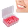 TOPINCN 60Pcs Interdental Brush Practical Slim Braces Cleaner with PP Handle for Adults Children Care (Pink) view 2