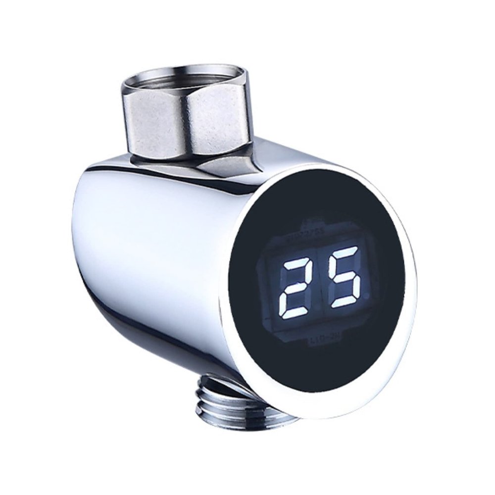 BINOXY 5~85 Shower Thermometer Led Digital Display Baby Water Bath Thermometer,Compatible With Most Bathroom Equipment For Home Kitchen (Color : Silver, Size : 42 * 60 * 45mm)