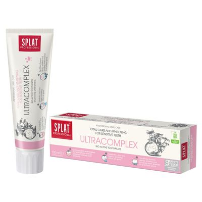 SPLAT Ultracomplex Toothpaste | Total Care & Whitening for Sensitive Teeth | SLES, Fluoride Free 100g