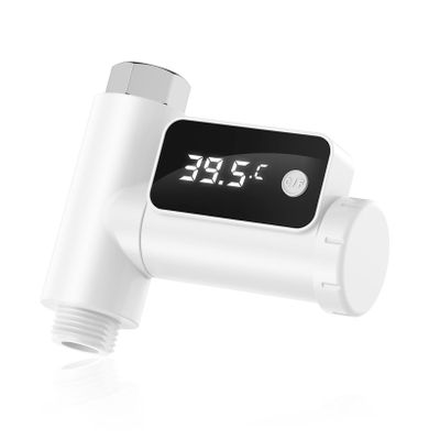 BINOXY Water Bath Thermometer, LED Digital Shower Temperature Display,360 Rotatable LED Display,Compatible With Most Bathroom Equipment