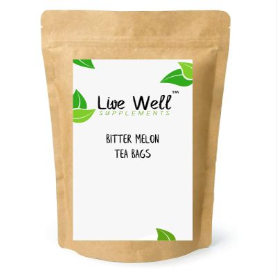 Bitter Melon/Bitter Gourd Herbal Tea Bags (Unbleached Tea Bags) Premium Quality! (25 Tea Bags)