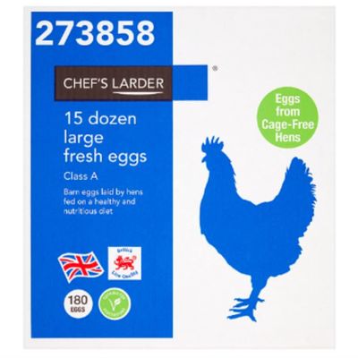 Chef's Larder 15 Dozen Large Fresh Eggs x 1