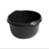 28 CM High Grade Plastic Washing Up Bowl Round 5 Litre Kitchen Basin Sink Tidy Organizer, Multipurpose Basin Bowl Mixing Bowl Great for Home and Kitchen (Midnight Black/Dark Grey) view 1