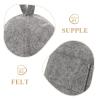 FOMIYES 2pcs Felt Sauna Hat for Women Breathable Absorbent Bath Caps for Hair Grey Simple Design for and Steam Use view 3