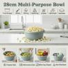 28 CM High Grade Plastic Washing Up Bowl Round 5 Litre Kitchen Basin Sink Tidy Organizer, Multipurpose Basin Bowl Mixing Bowl Great for Home and Kitchen (Silver Sage) view 3