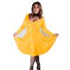 Autumn Long Sleeve Latex A-line Dress Women Dancing Party Costume Sexy Scoop Neck Low Cut Dress Vintage Skater,Yellow,XXXL view 1
