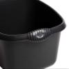 39 CM High Grade Plastic Rectangular Washing Up Bowl, Basin Sink Tidy Organizer, Multipurpose Basin Bowl Large Mixing Bowl Great for Home and Kitchen (Midnight Black/Dark Grey) view 4