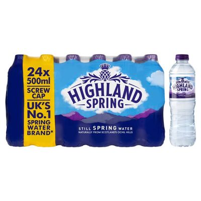 Highland Spring Still Spring Water, 24 x 500ml