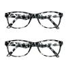 TWINKLE TWINKLE Stylish Unisex Reading Glasses 8 Colourful Trendy Retro Designer Anti-Slip Arm R223 (2 Pairs Demi Grey, 150 Magnification) view 1