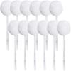 12 Pack Toilet Bowl Brush White Soft Swab Toilet Bowl Cleaners Disposable Toilet Brush Long Plastic Handled Toilet Bowl Mop with Silk Cotton Brush for Bathroom Toilet Bowl, 11 x 4.3 Inch view 1