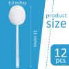 12 Pack Toilet Bowl Brush White Soft Swab Toilet Bowl Cleaners Disposable Toilet Brush Long Plastic Handled Toilet Bowl Mop with Silk Cotton Brush for Bathroom Toilet Bowl, 11 x 4.3 Inch view 2
