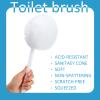 12 Pack Toilet Bowl Brush White Soft Swab Toilet Bowl Cleaners Disposable Toilet Brush Long Plastic Handled Toilet Bowl Mop with Silk Cotton Brush for Bathroom Toilet Bowl, 11 x 4.3 Inch view 3