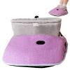 USB Electric Heated Foot Warmer, Soft Breathable Heating Slippers Cushion, 3 Heating Setting, Massage Function (Purple) view 1