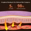 USB Electric Heated Foot Warmer, Soft Breathable Heating Slippers Cushion, 3 Heating Setting, Massage Function (Purple) view 2
