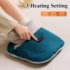 USB Electric Heated Foot Warmer, Soft Breathable Heating Slippers Cushion, 3 Heating Setting, Massage Function (Purple) view 4
